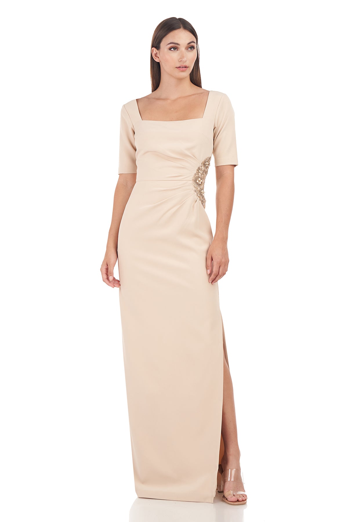 Ashley Draped Column Gown