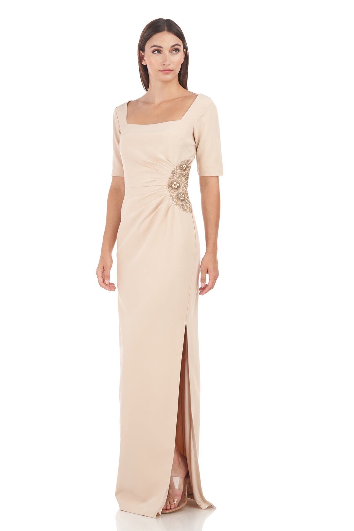 Ashley Draped Column Gown