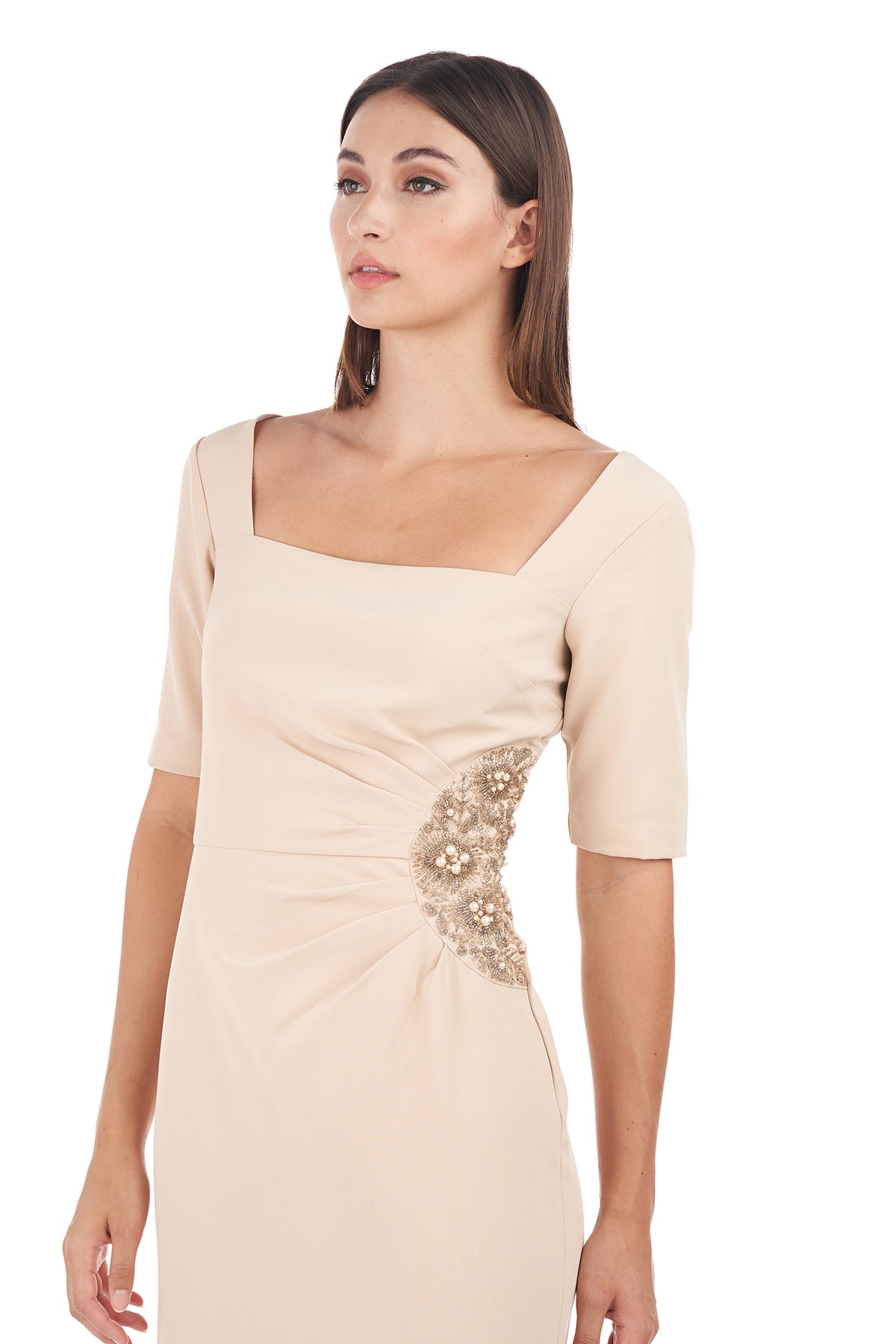 Ashley Draped Column Gown