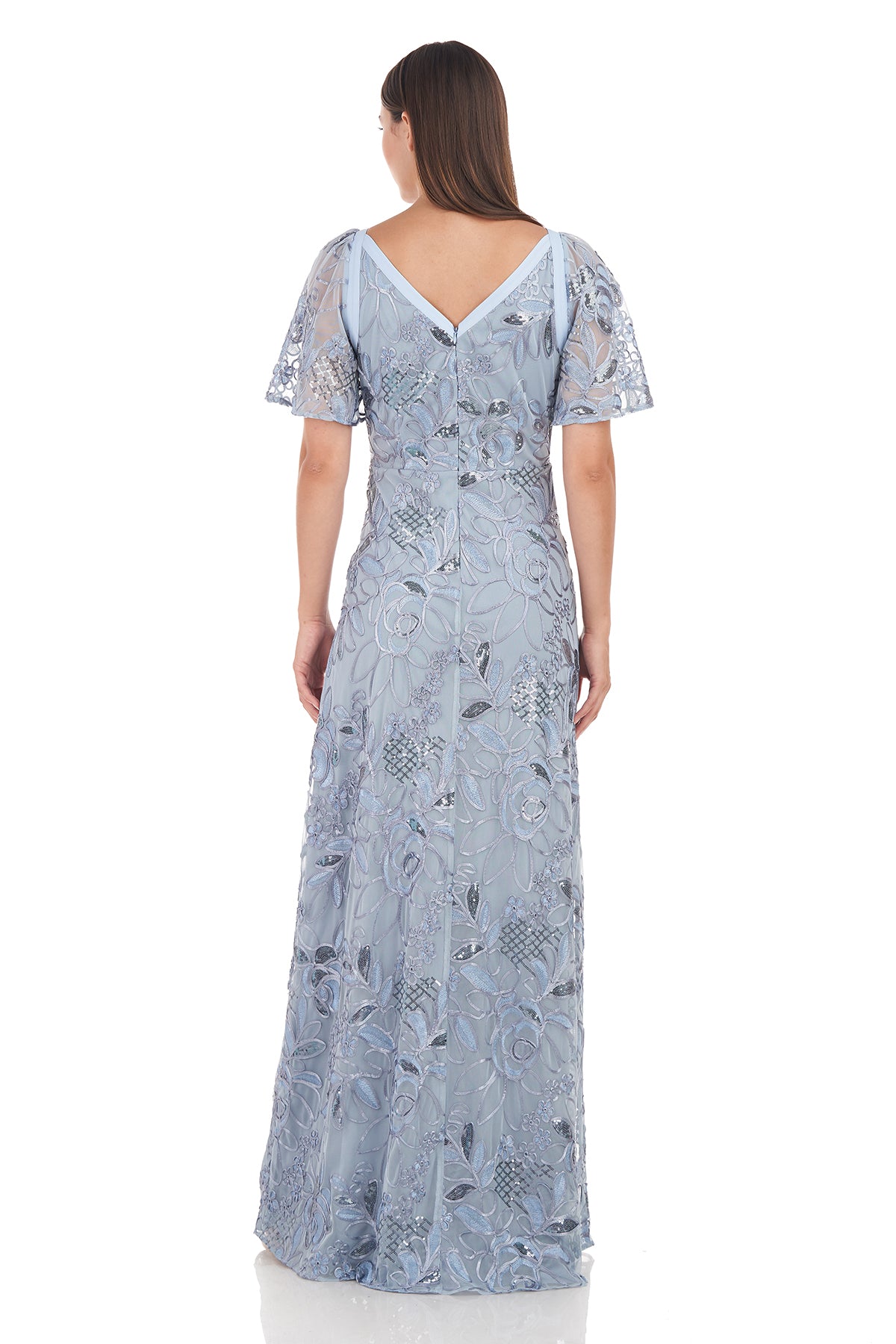 Yvonne Flutter A-Line Gown