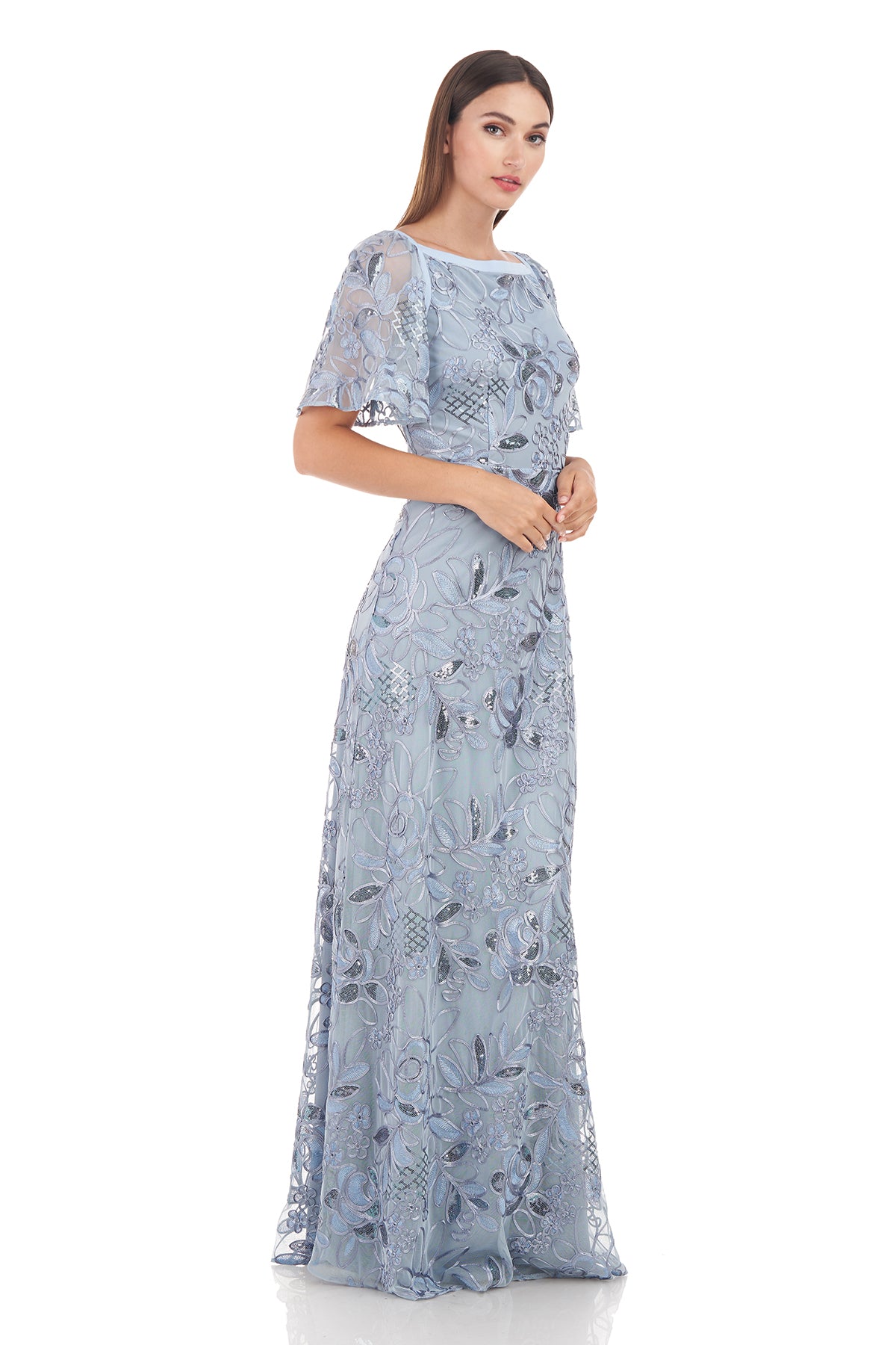 Yvonne Flutter A-Line Gown