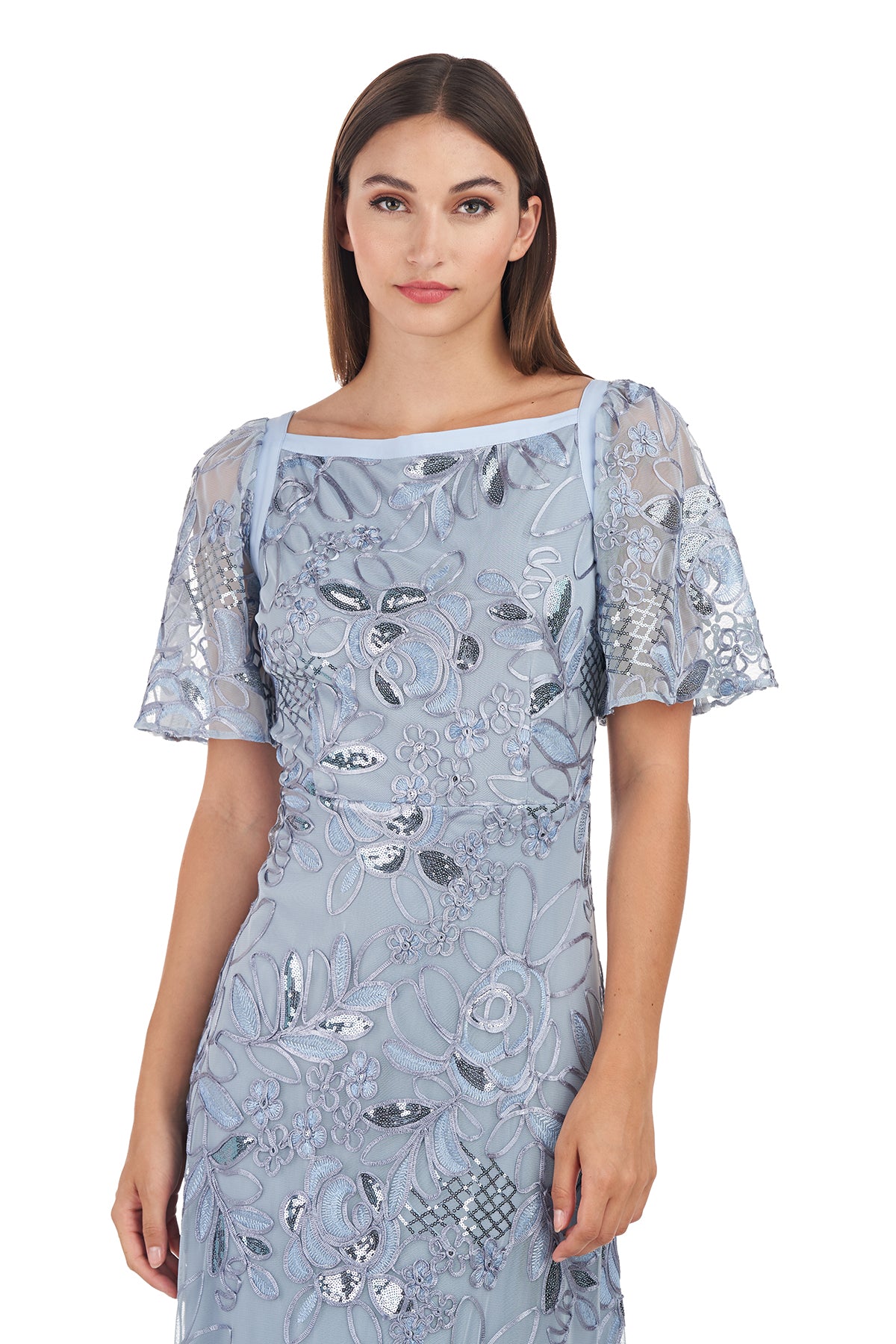 Yvonne Flutter A-Line Gown