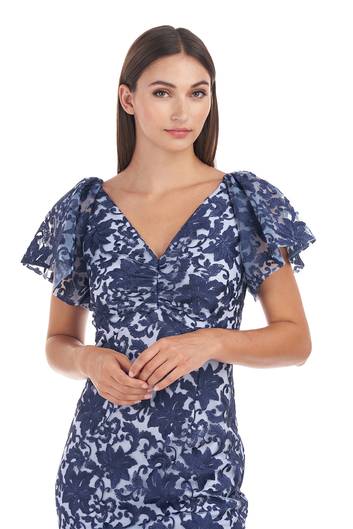 Aurora Flutter Column Gown