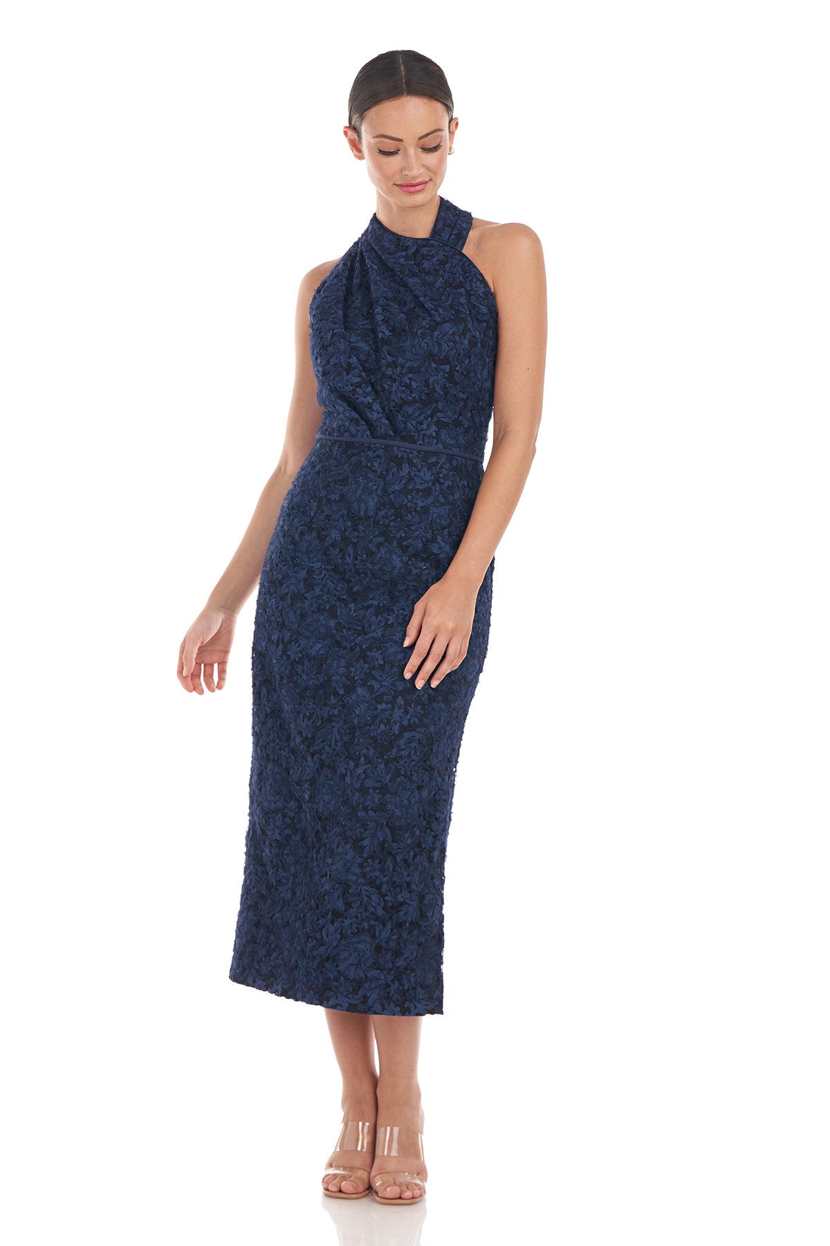 Scarlett Wrap Tea Length Dress