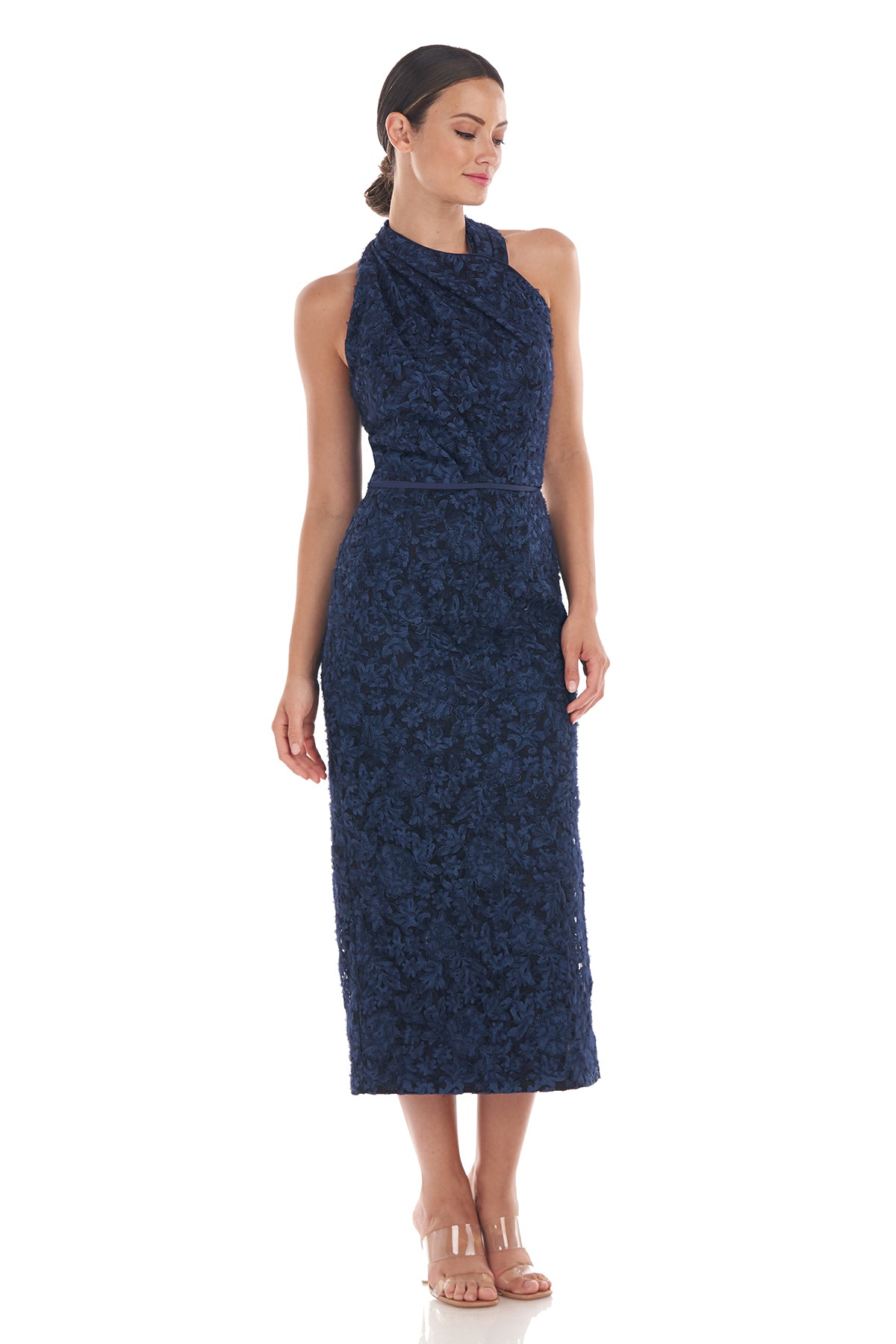 Scarlett Wrap Tea Length Dress