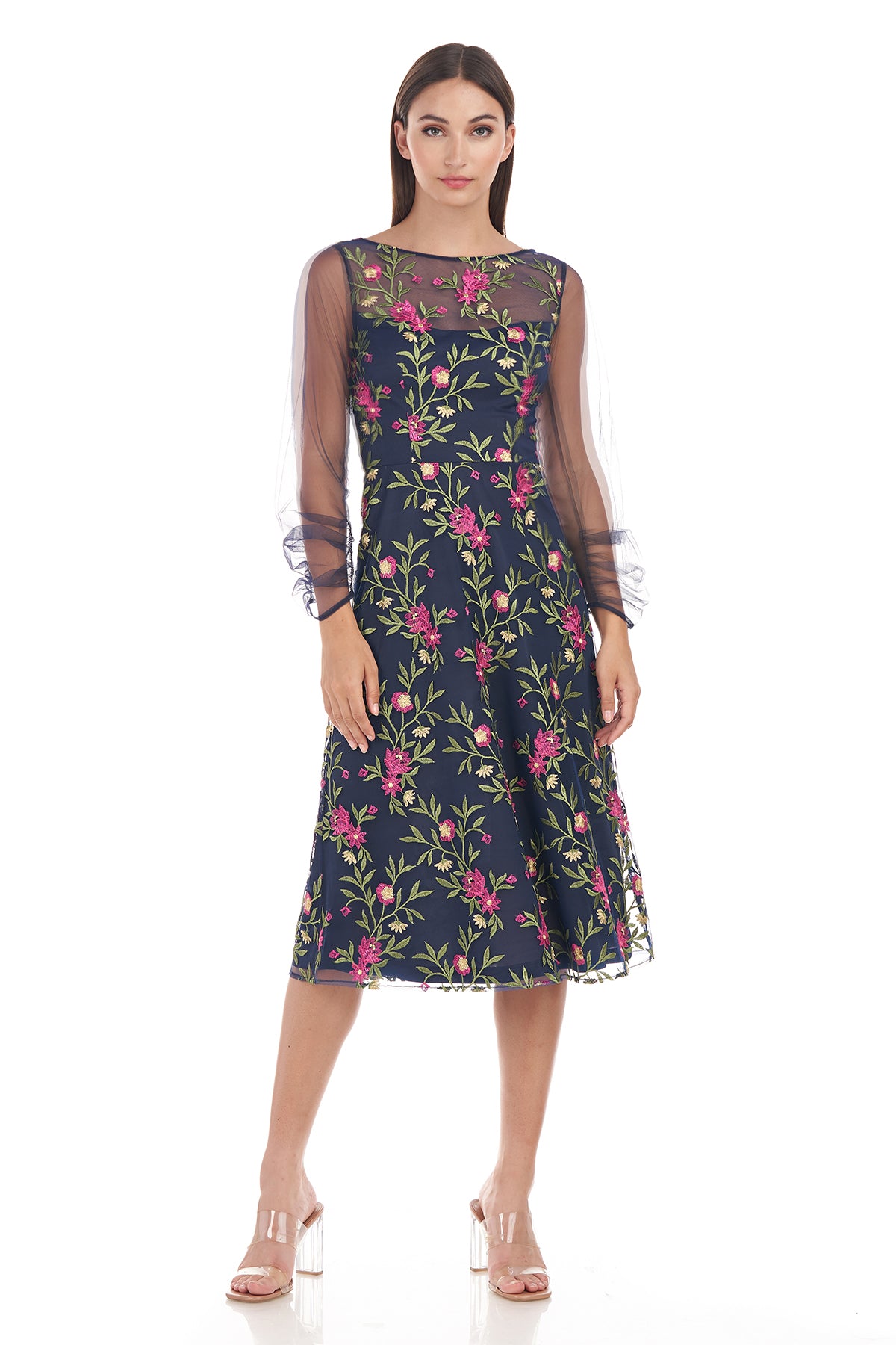 Evelyn Illusion Midi Dress