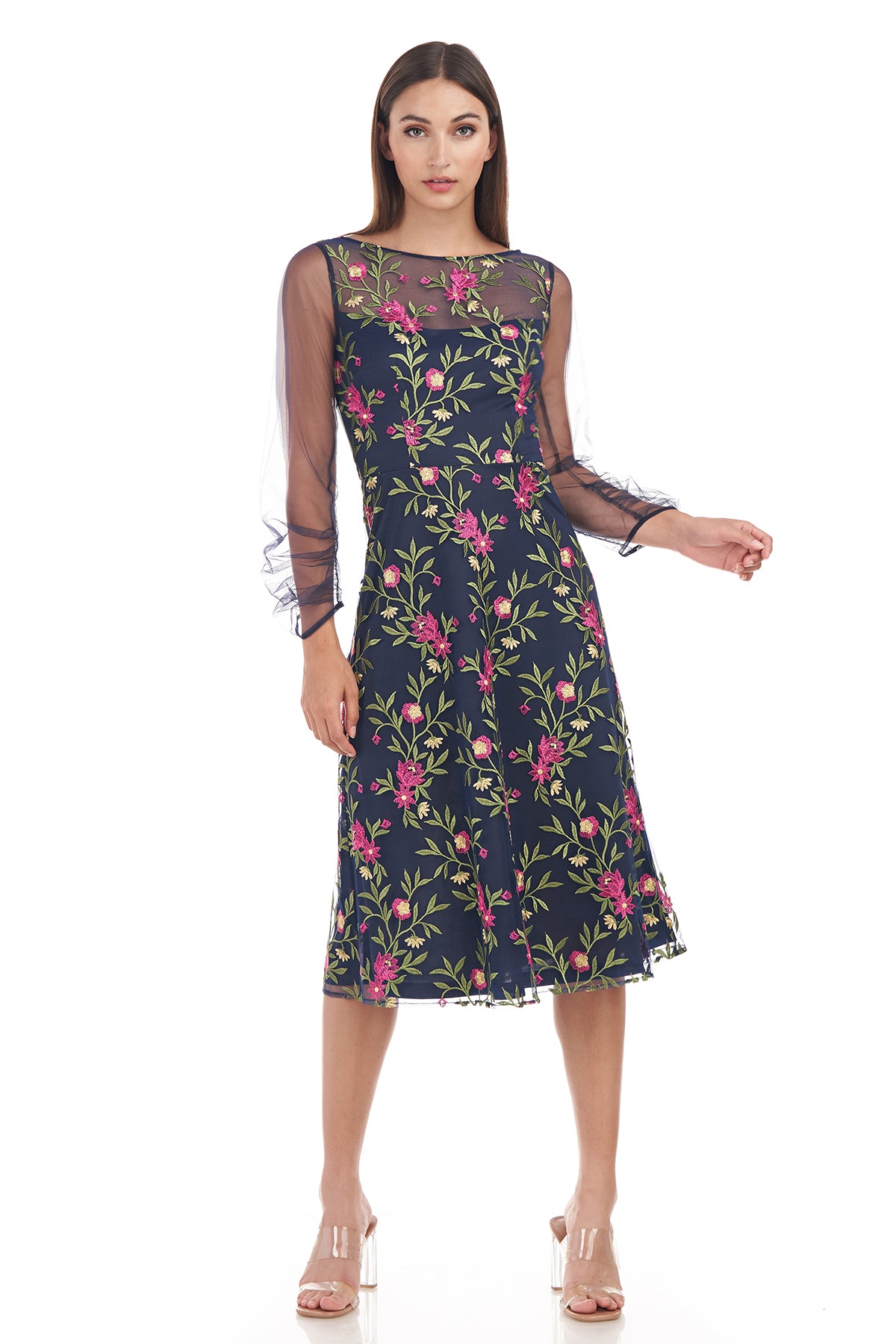 Evelyn Illusion Midi Dress