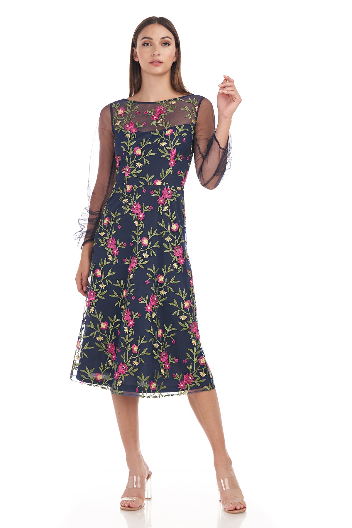 Evelyn Illusion Midi Dress