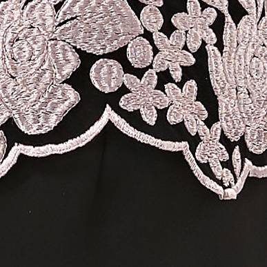 Embroidered Mesh Peplum Gown With Crepe Pencil Skirt