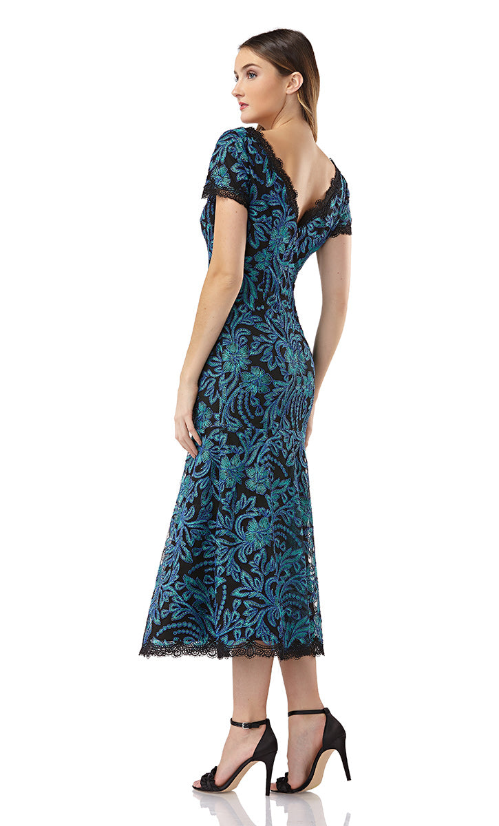 Mesh Fit And Flare Cocktail Dress – JS Collections