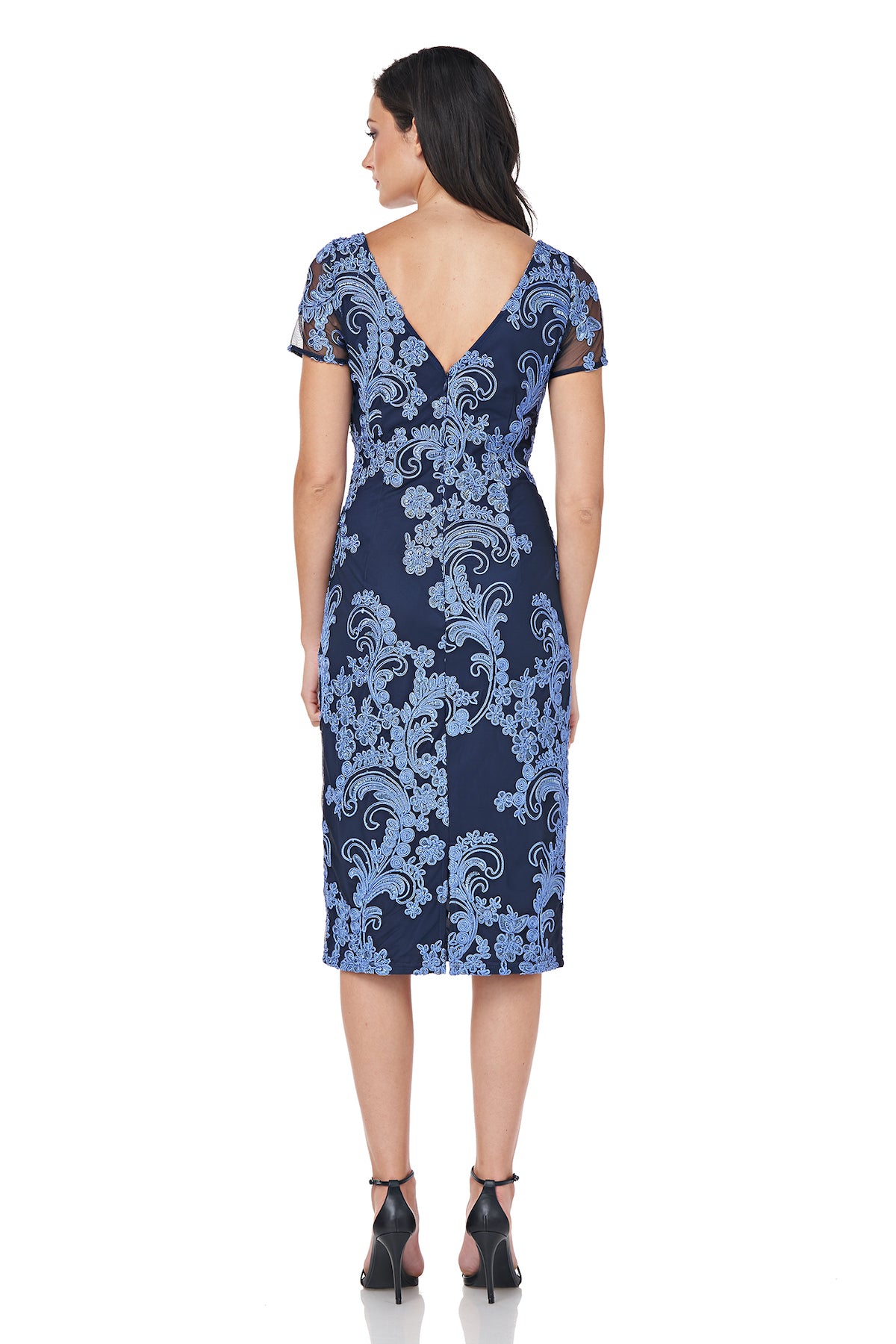 Embroidered Shift Dress